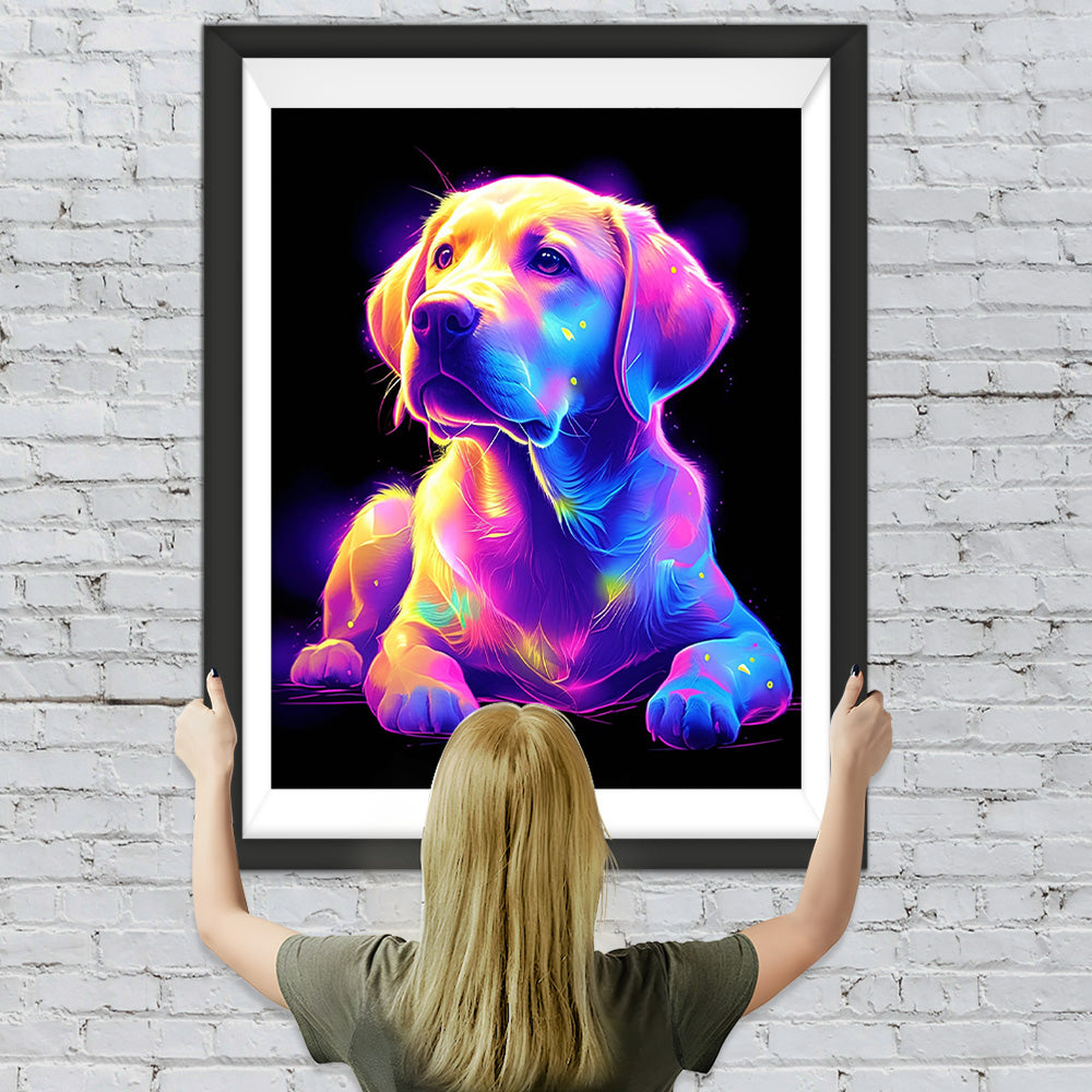 Glühender Labrador Diamond Painting