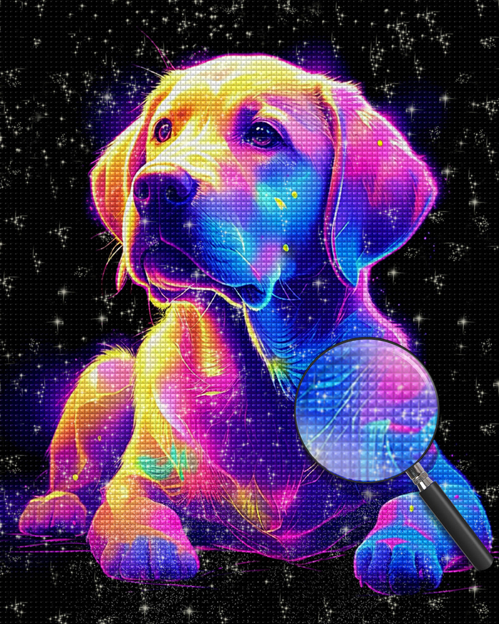 Glühender Labrador Diamond Painting