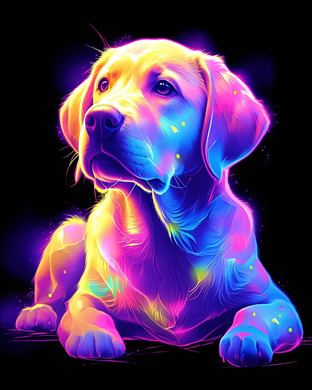 Glühender Labrador Diamond Painting