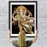 Golden Hinduism Ganesha Diamond Painting