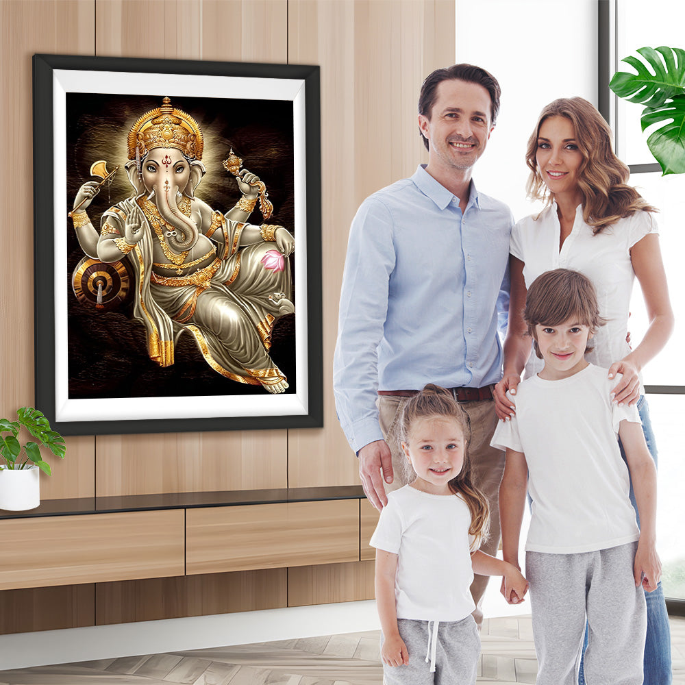 Golden Hinduism Ganesha Diamond Painting
