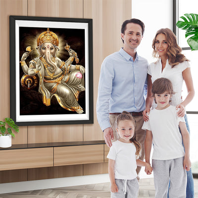 Golden Hinduism Ganesha Diamond Painting