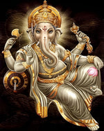 Golden Hinduism Ganesha Diamond Painting