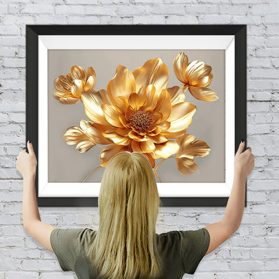 Golden Lotus Diamond Painting