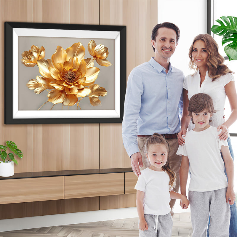Golden Lotus Diamond Painting