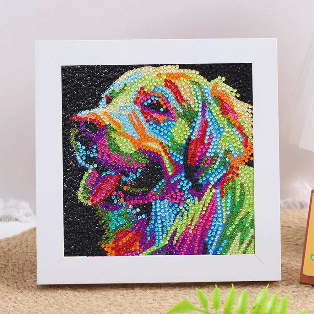 Golden Retriever Mini-Kristallpünktchen Diamond Painting