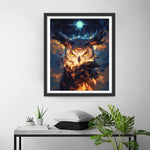 Goldene Eule in den Wolken Diamond Painting