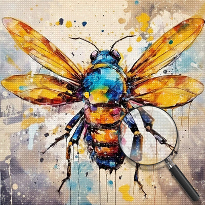Goldene Flügelbiene Diamond Painting