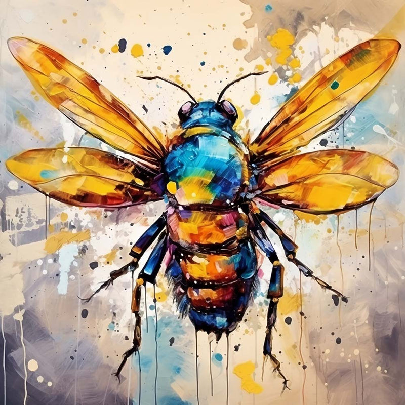 Goldene Flügelbiene Diamond Painting