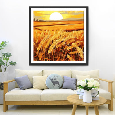 Goldene Weizenfelder Diamond Painting