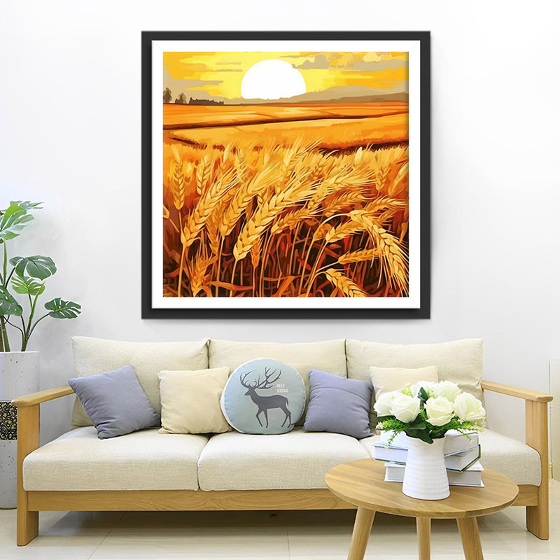Goldene Weizenfelder Diamond Painting