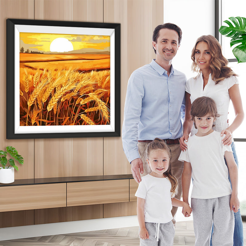 Goldene Weizenfelder Diamond Painting