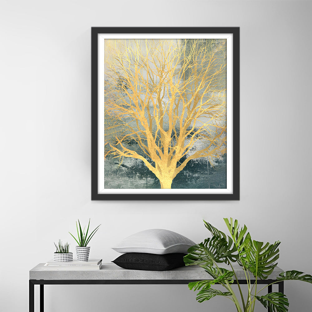 Goldener Baum Diamond Painting