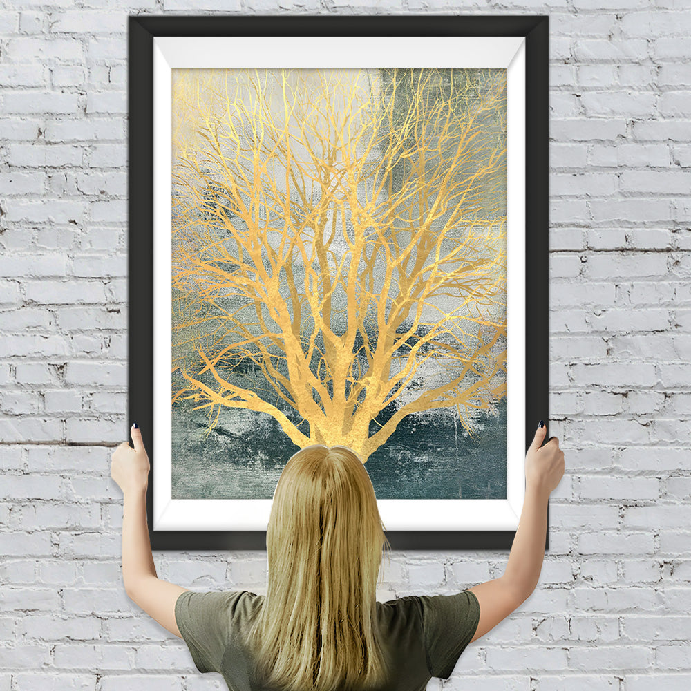 Goldener Baum Diamond Painting