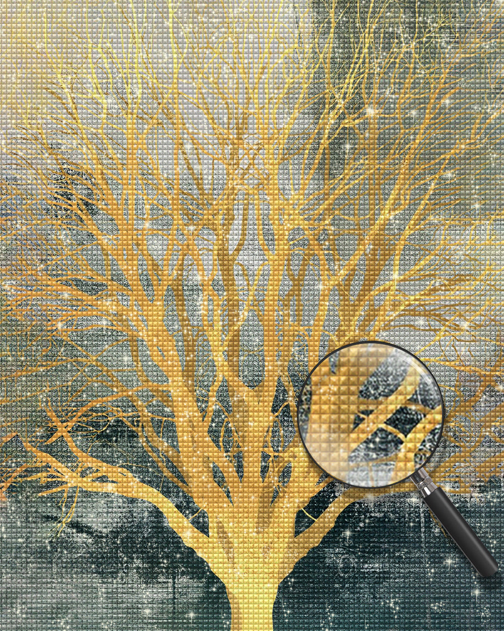 Goldener Baum Diamond Painting