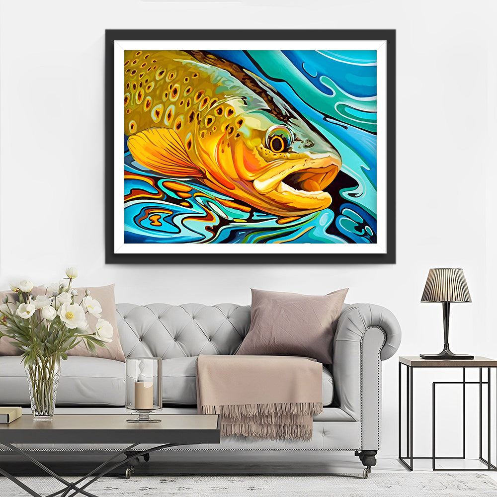 Goldener Fisch Diamond Painting