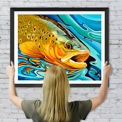 Goldener Fisch Diamond Painting