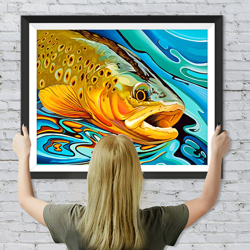 Goldener Fisch Diamond Painting