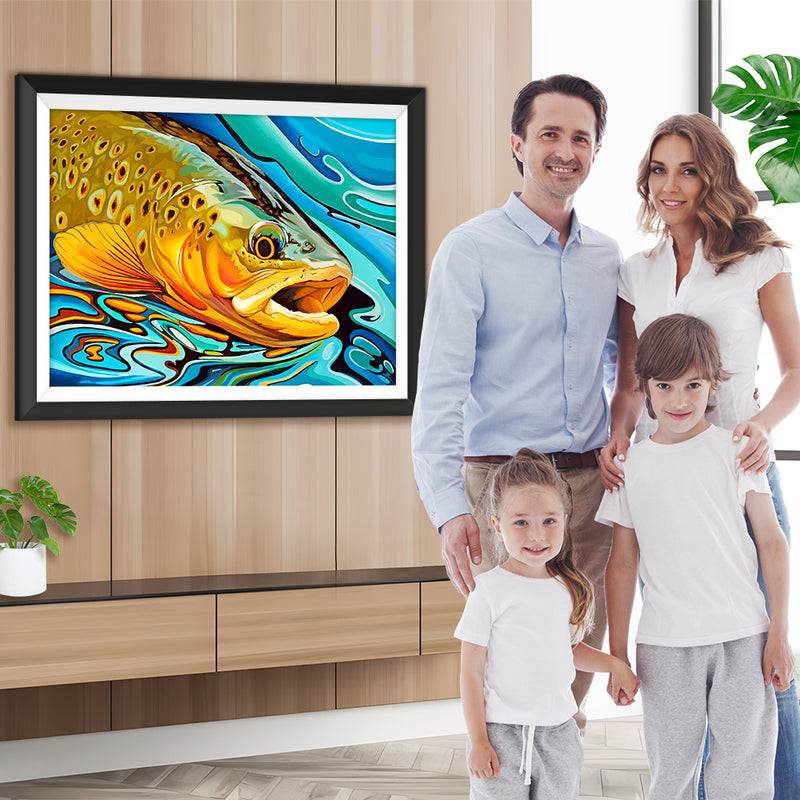 Goldener Fisch Diamond Painting