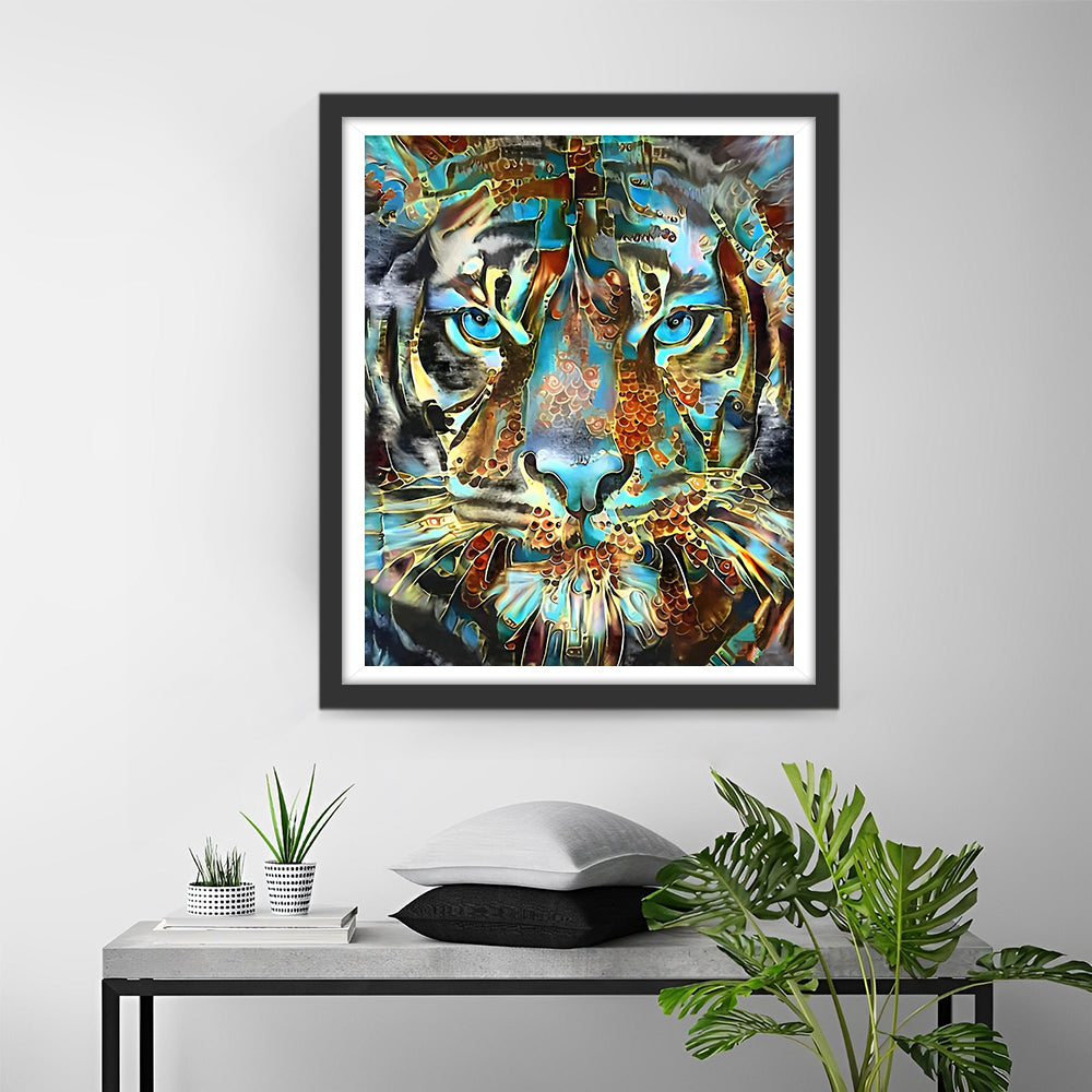 Goldener und gruner Tiger Diamond Painting