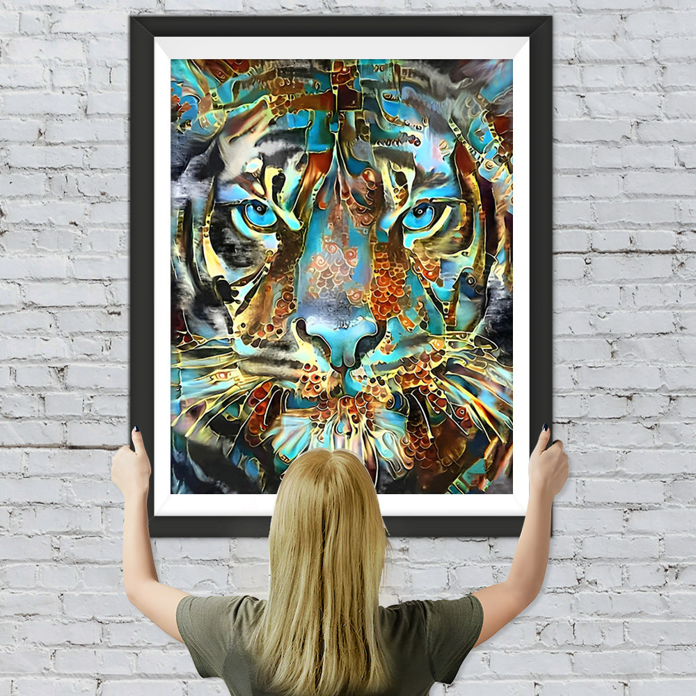 Goldener und gruner Tiger Diamond Painting