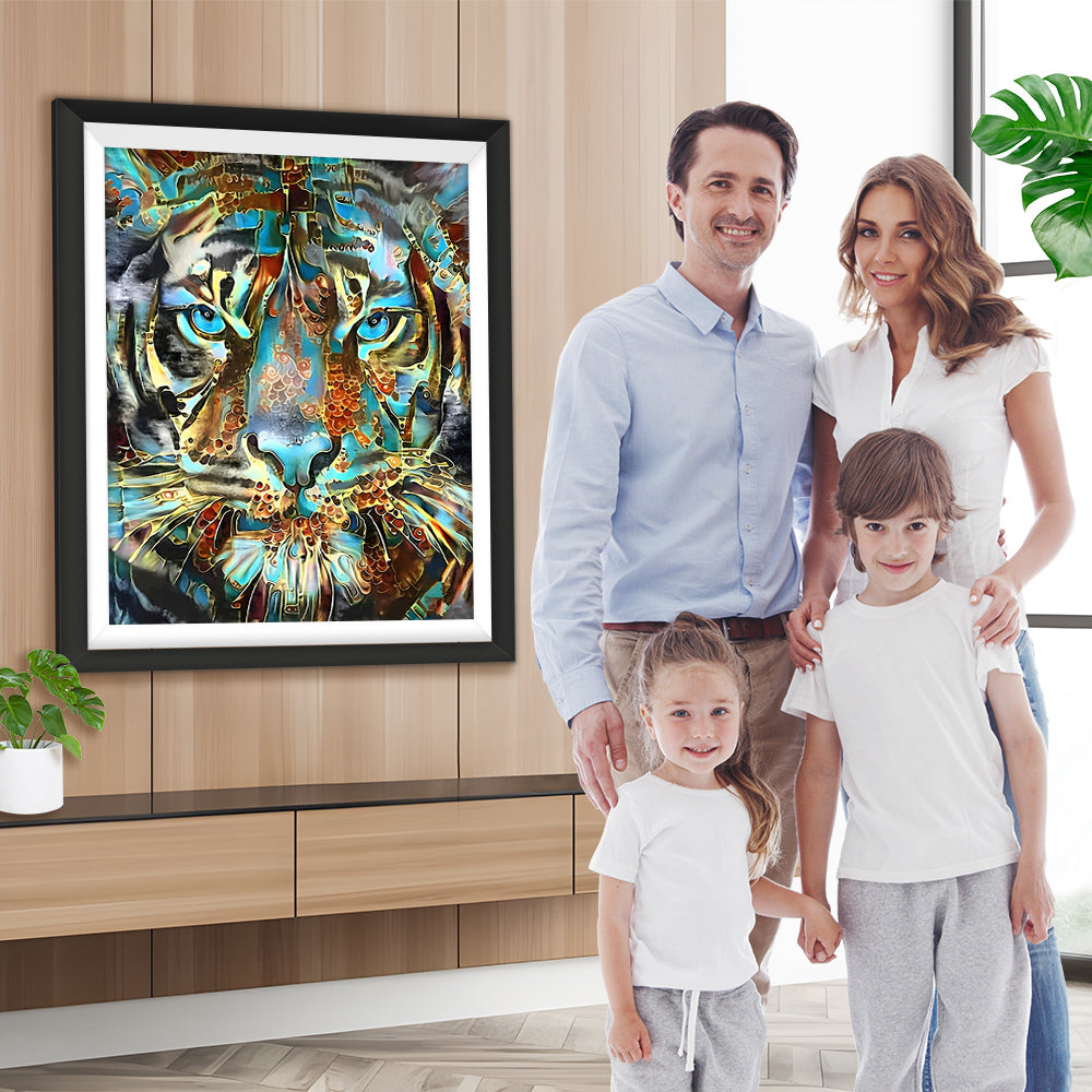 Goldener und gruner Tiger Diamond Painting