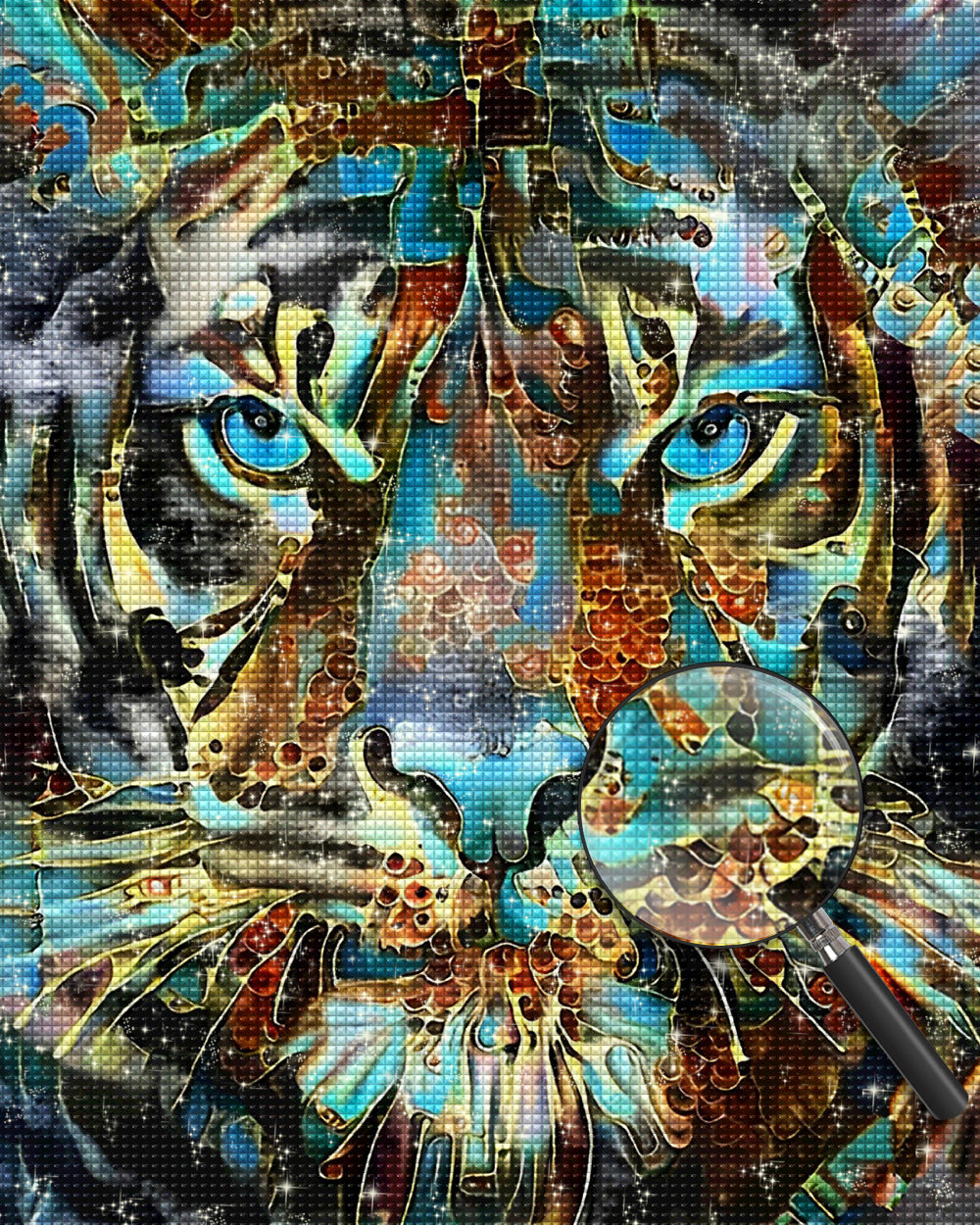 Goldener und gruner Tiger Diamond Painting
