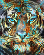 Goldener und gruner Tiger Diamond Painting