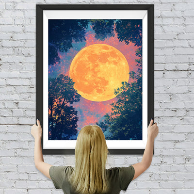 Goldener Vollmond Diamond Painting
