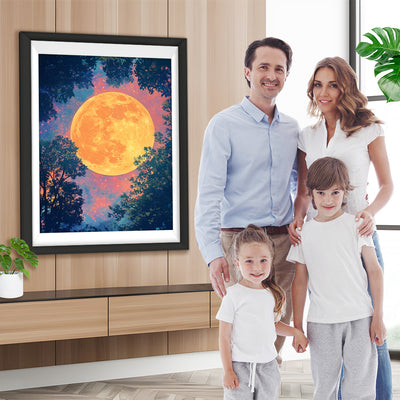 Goldener Vollmond Diamond Painting