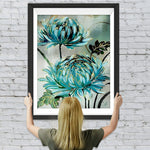 Goldgrüne Chrysantheme Diamond Painting