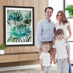 Goldgrüne Chrysantheme Diamond Painting