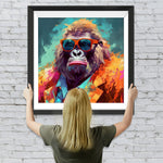 Gorilla mit einer Sonnenbrille Diamond Painting