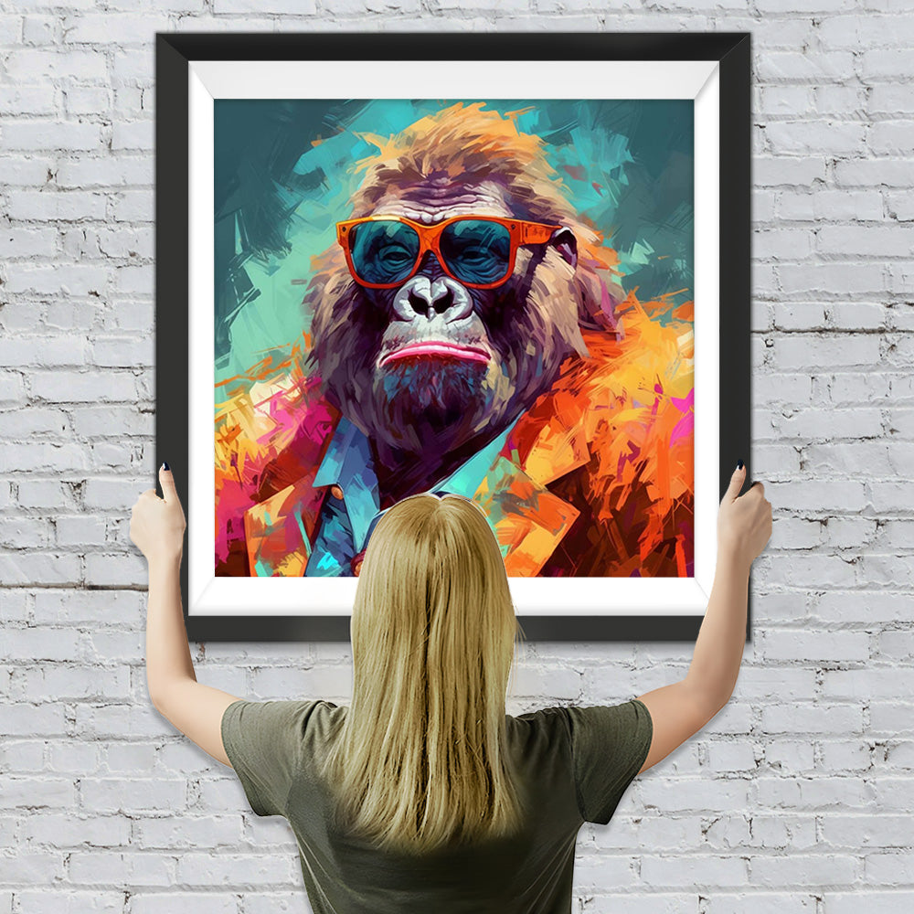 Gorilla mit einer Sonnenbrille Diamond Painting