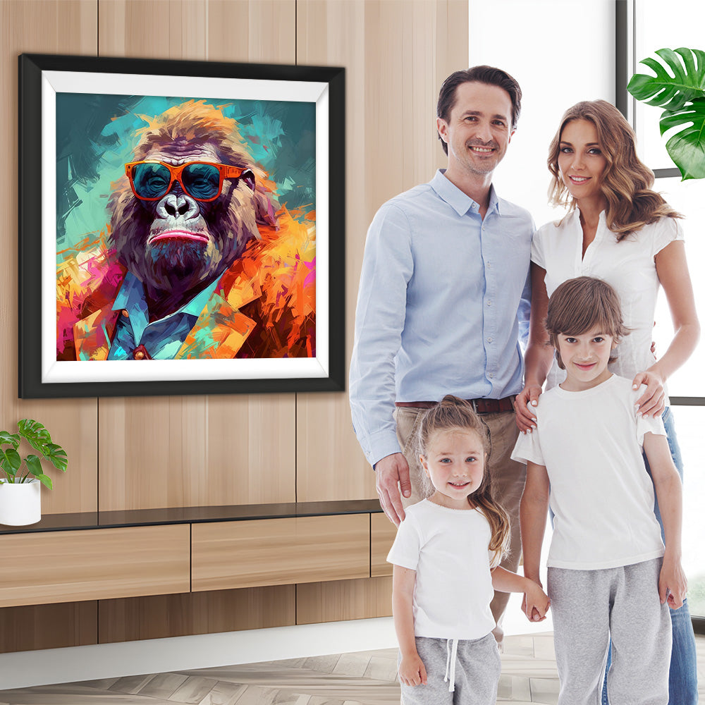 Gorilla mit einer Sonnenbrille Diamond Painting