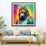 Gorilla mit gelber Sonnenbrille Diamond Painting