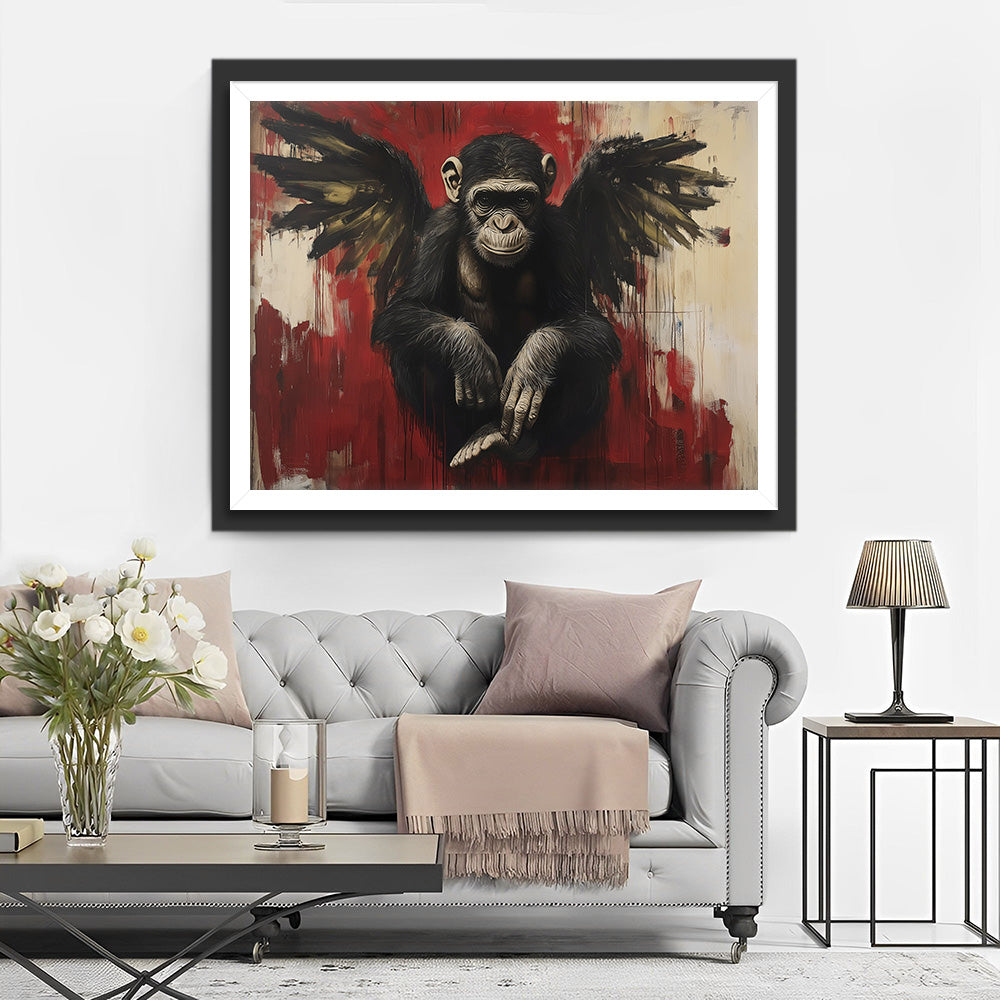 Graffiti Engel Gorilla Diamond Painting