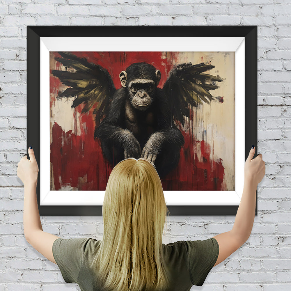 Graffiti Engel Gorilla Diamond Painting