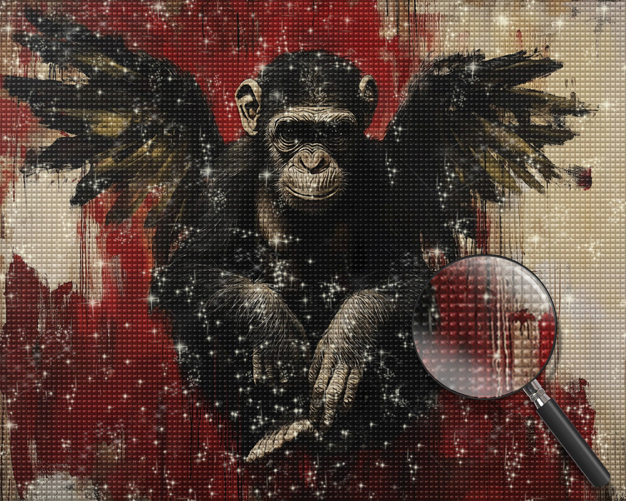 Graffiti Engel Gorilla Diamond Painting