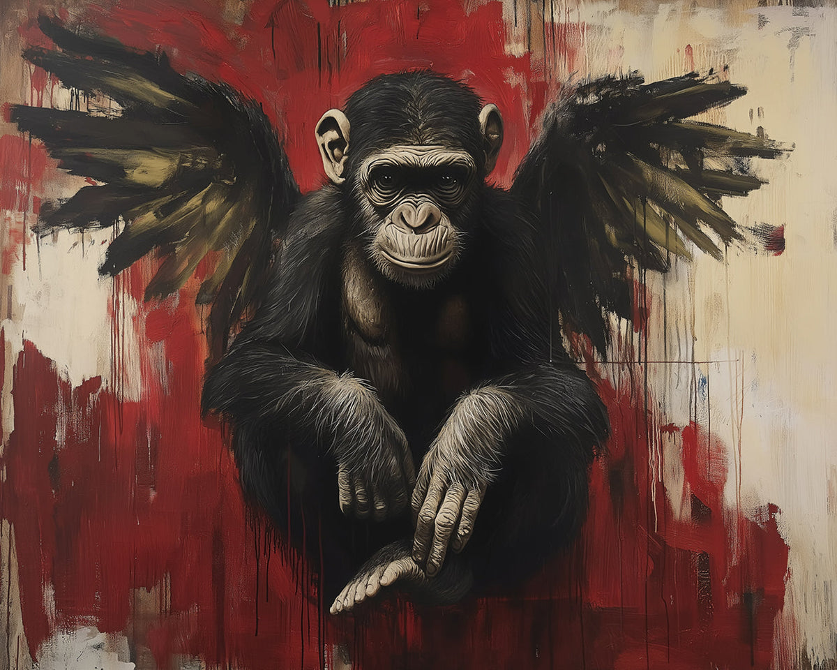 Graffiti Engel Gorilla Diamond Painting