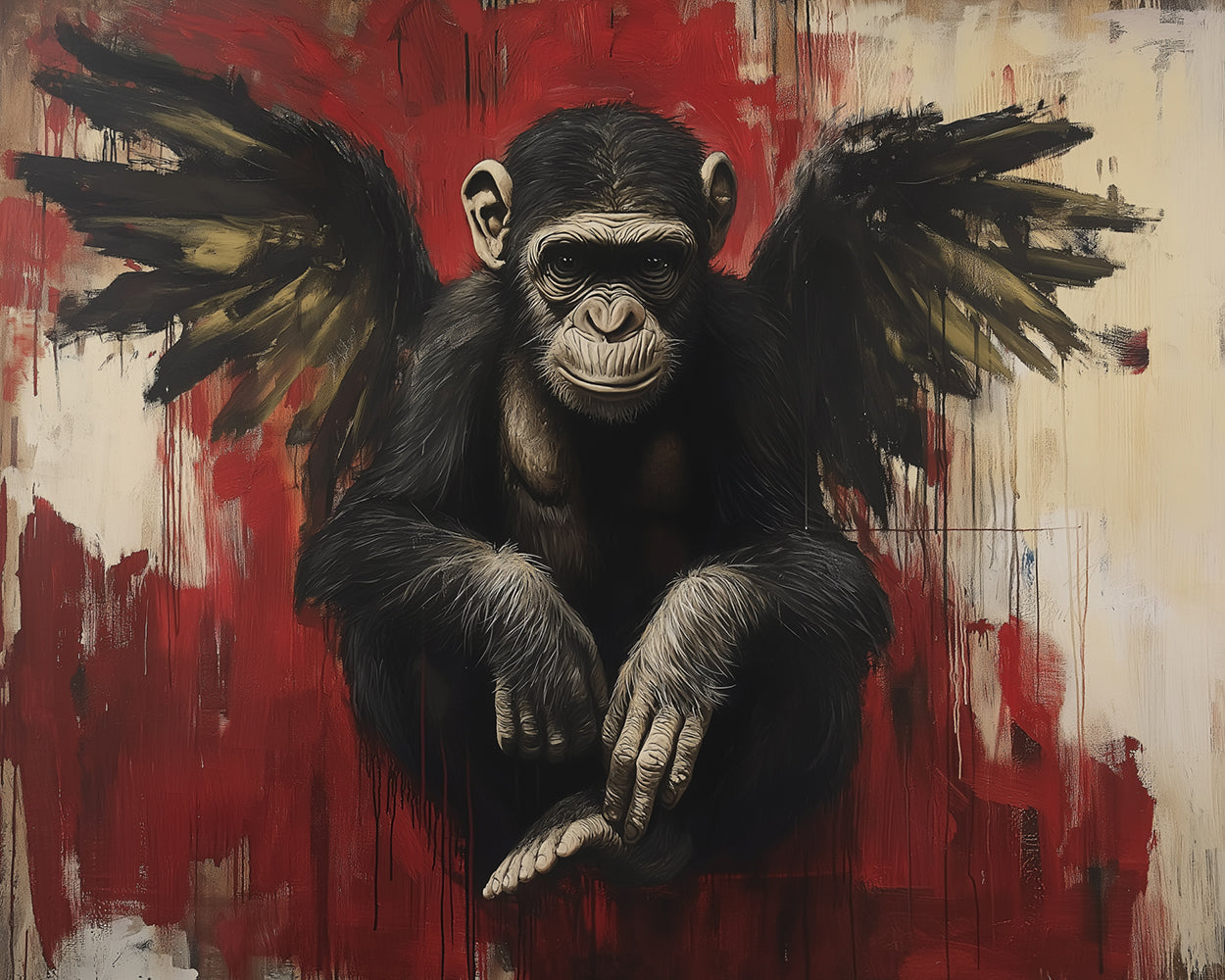 Graffiti Engel Gorilla Diamond Painting