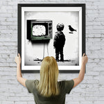 Graffiti Junge und Fernsehen Diamond Painting