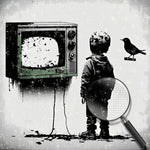 Graffiti Junge und Fernsehen Diamond Painting