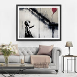 Graffiti Kind und Luftballon Diamond Painting