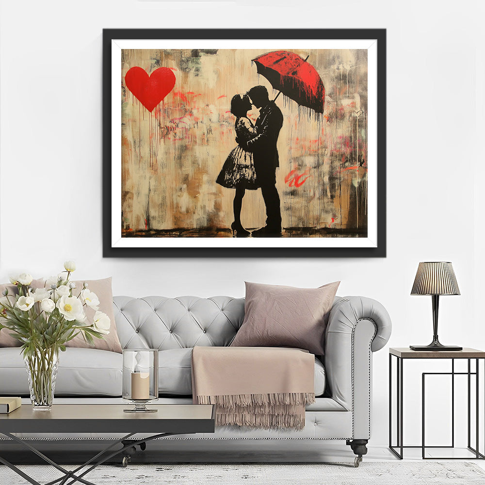 Graffiti Liebendes Ehepaar Diamond Painting