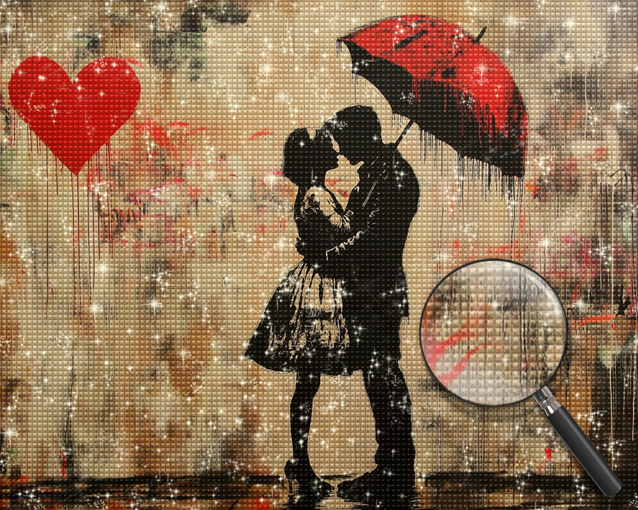 Graffiti Liebendes Ehepaar Diamond Painting