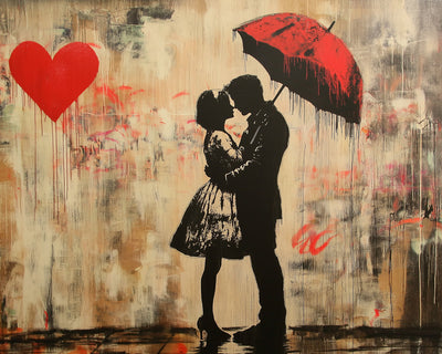 Graffiti Liebendes Ehepaar Diamond Painting