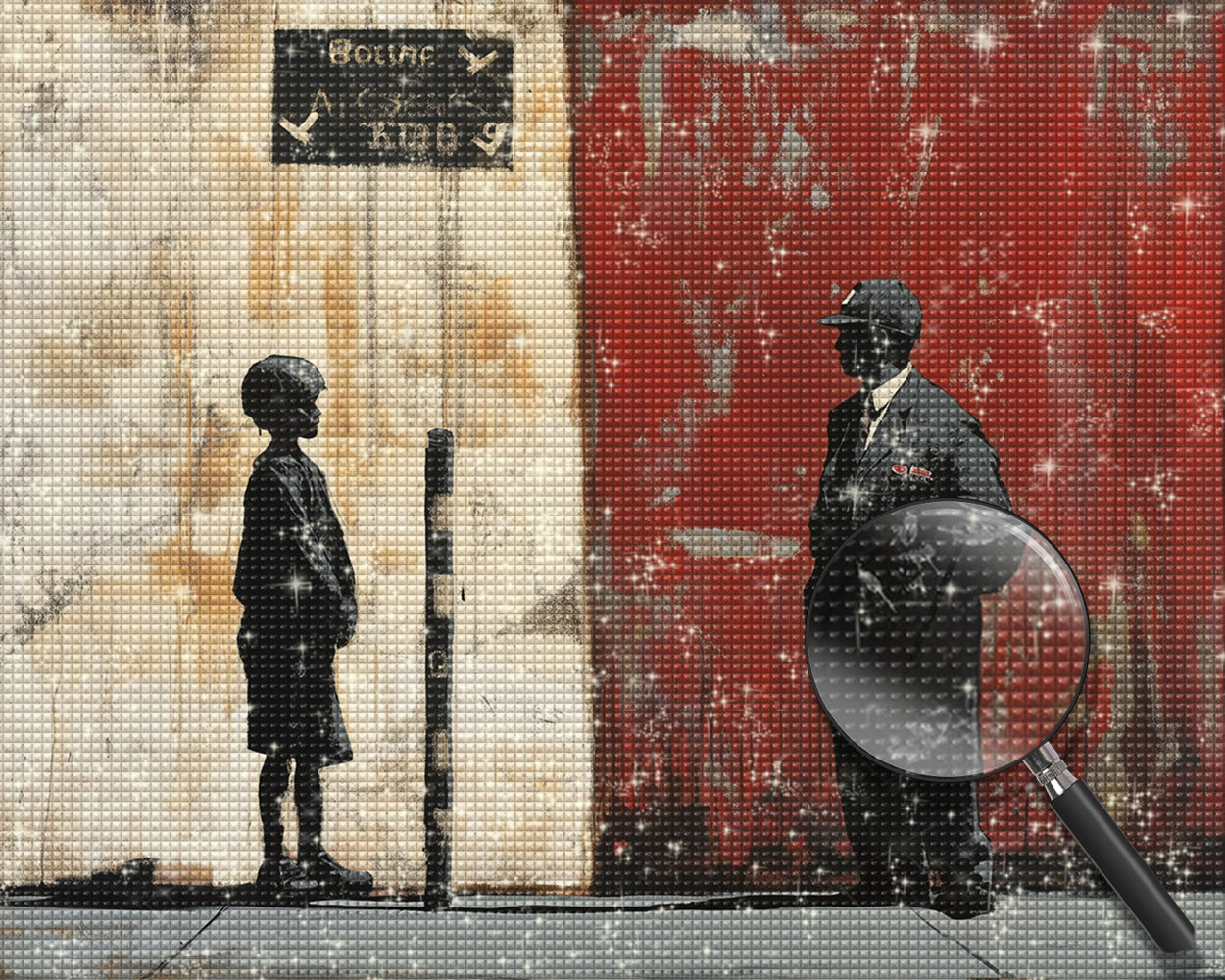 Graffiti Mann und Junge Diamond Painting