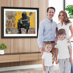 Graffiti Sitzender Mann Diamond Painting