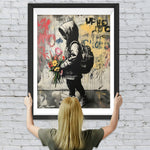 Graffiti Stil Junge und Blumen Diamond Painting